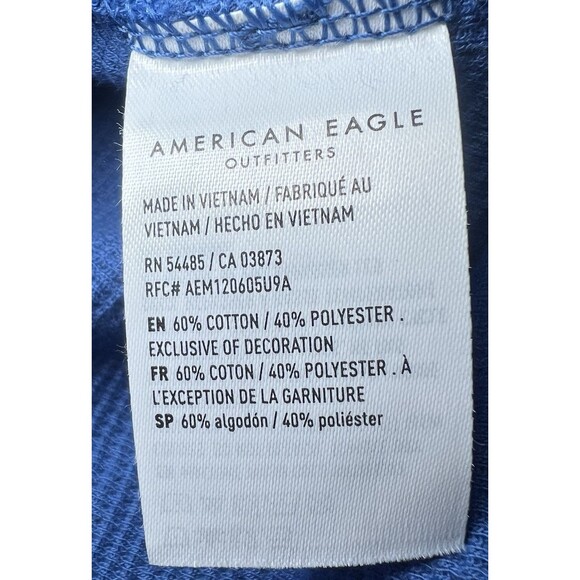 American Eagle Outfitters Sweater Mens Size Medium Blue Color Bock Crew Neck New - Picture 10 of 12